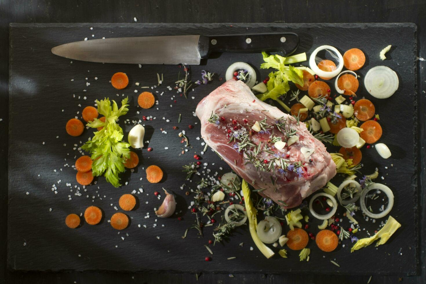 Shin raw pork photo