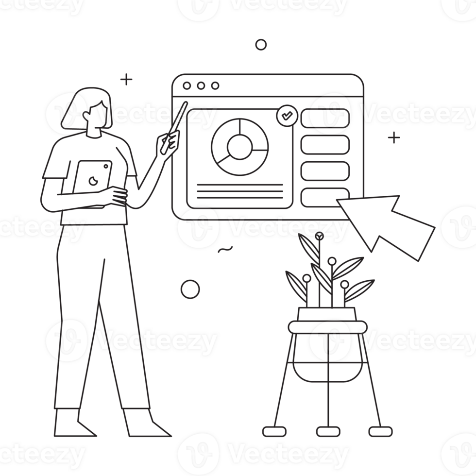 Explain Start Up 2D Outline Illustrations png