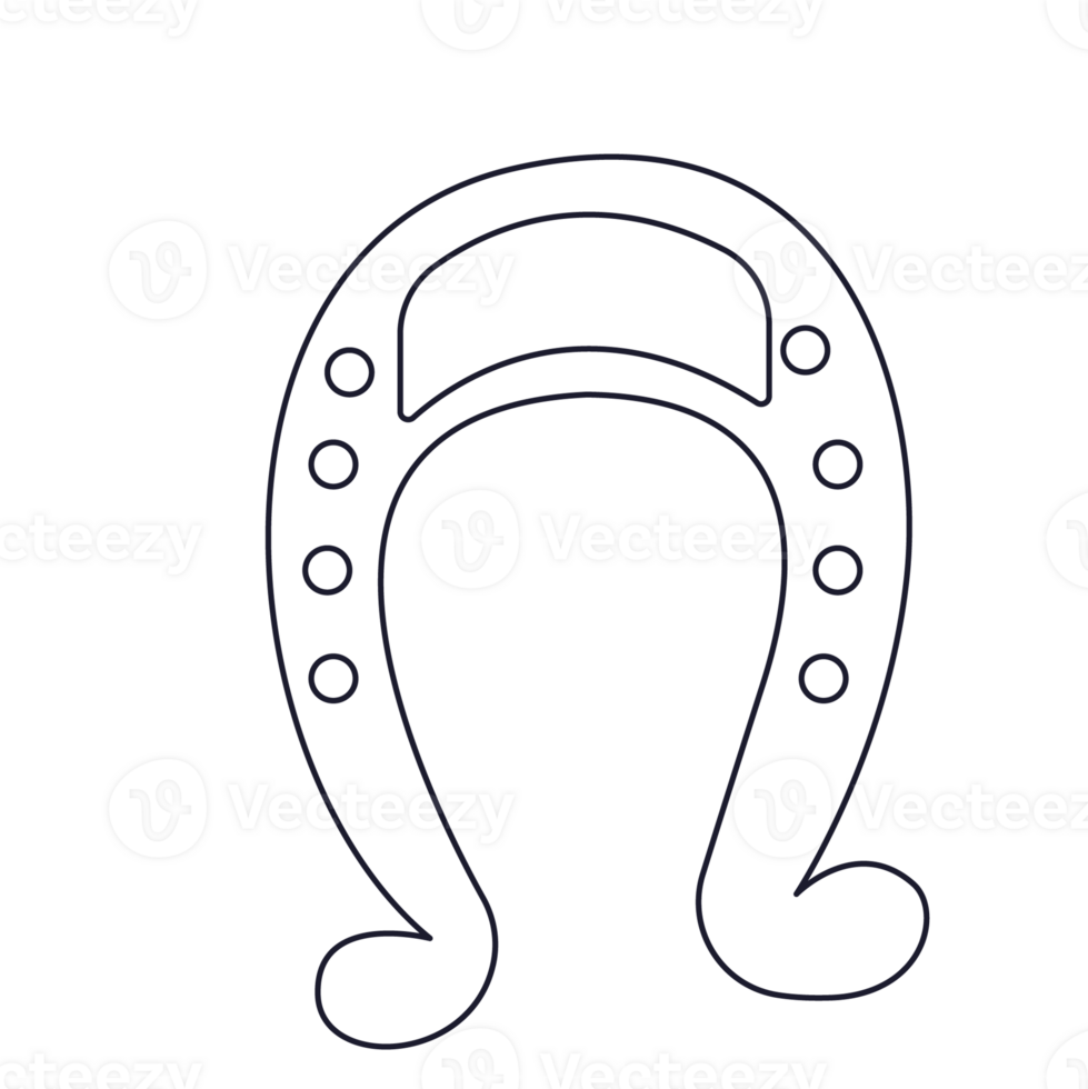 Horseshoe St Patrick Outine 2D Illustration png