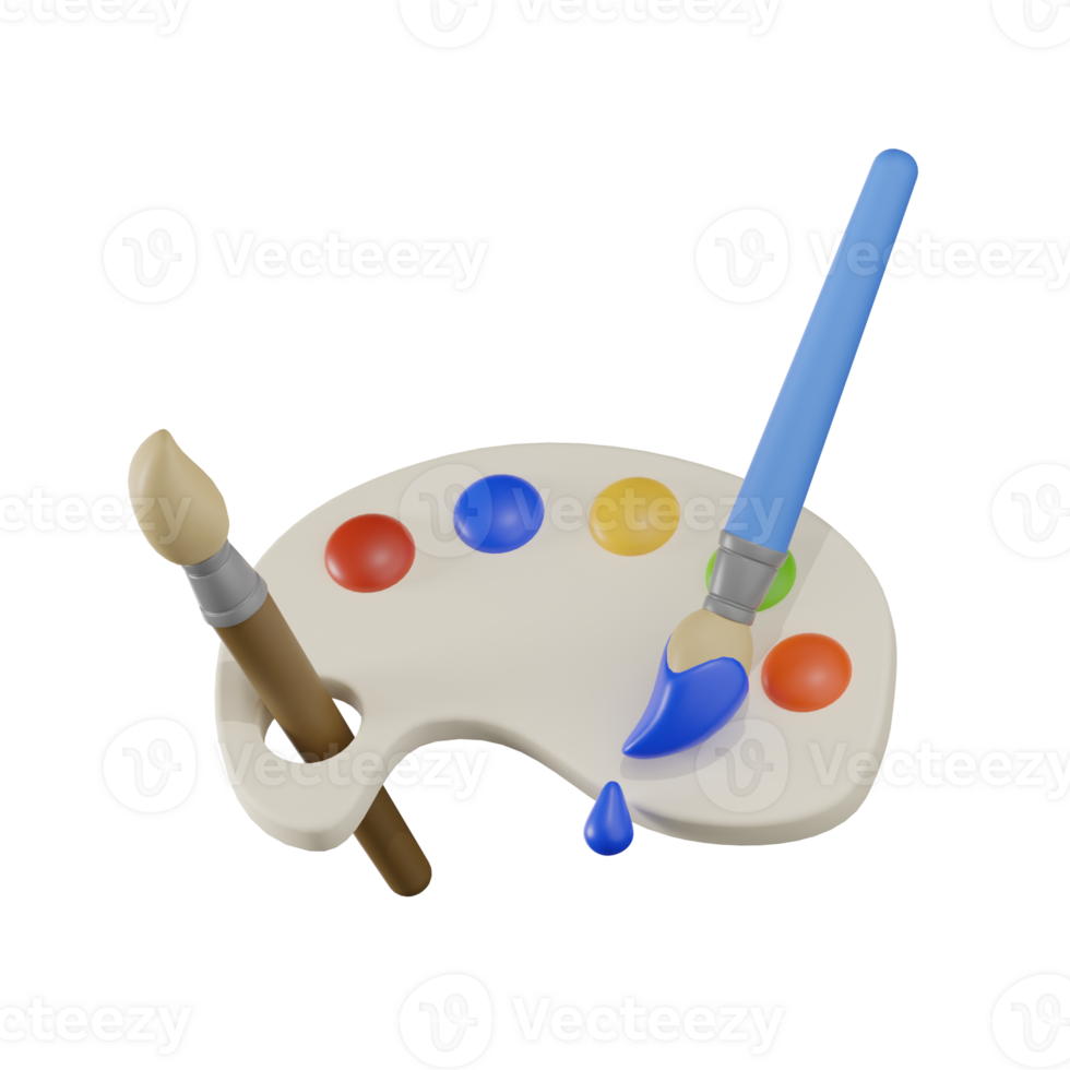 Paint Course Education 3D Illustration png