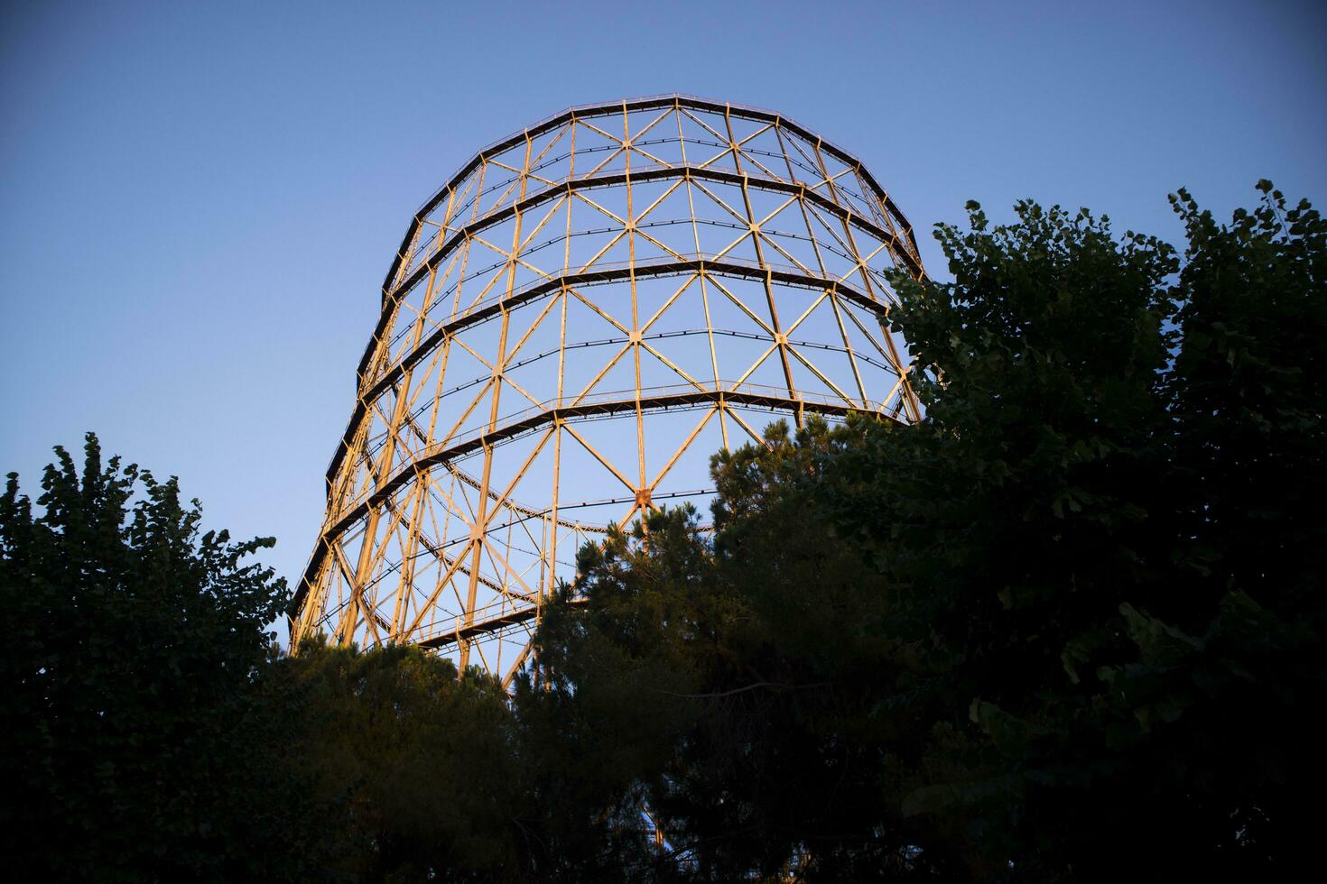 Old gasometer in Rome photo