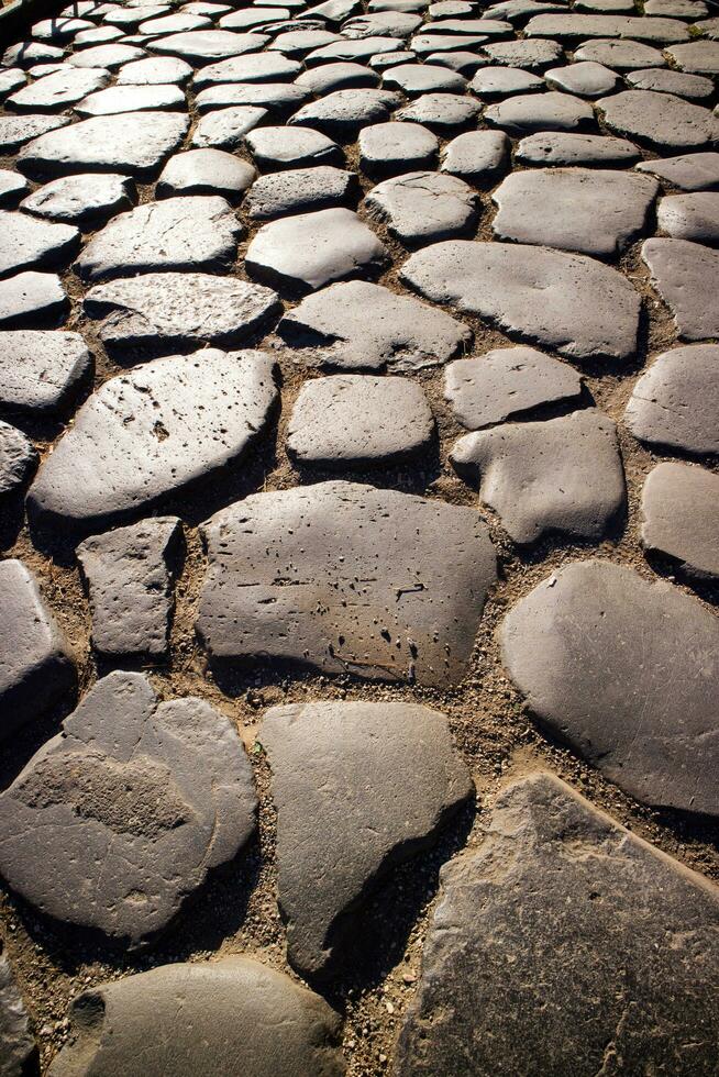 Ancient road of stones photo