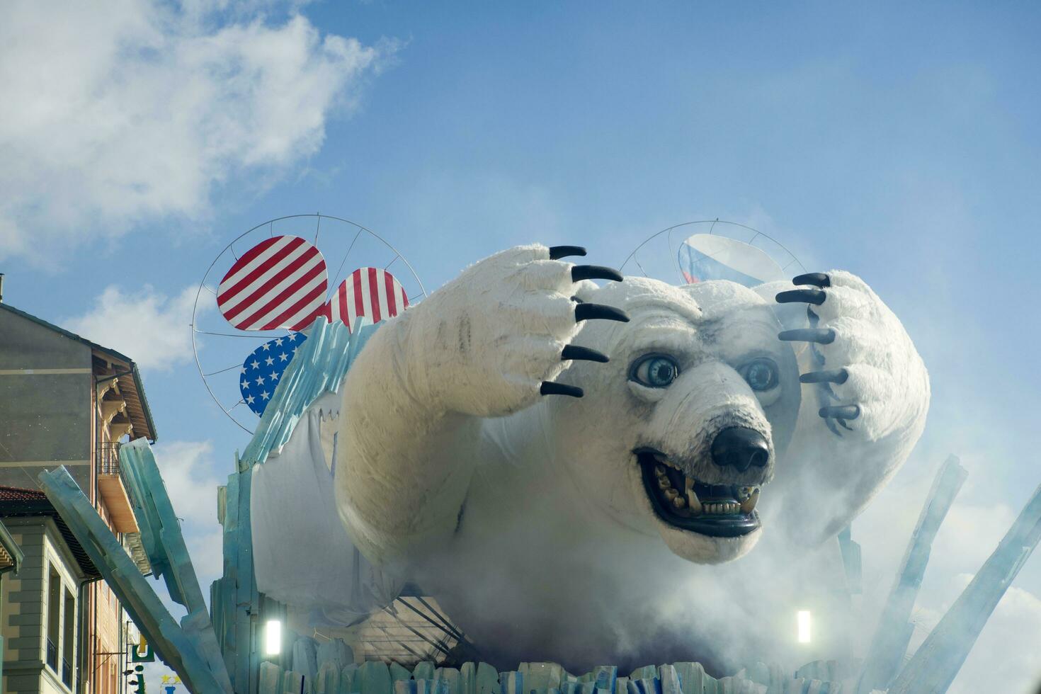 The carnival of Viareggio, the white bear photo