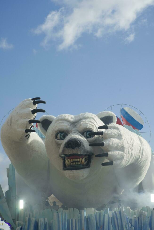 The carnival of Viareggio, the white bear photo