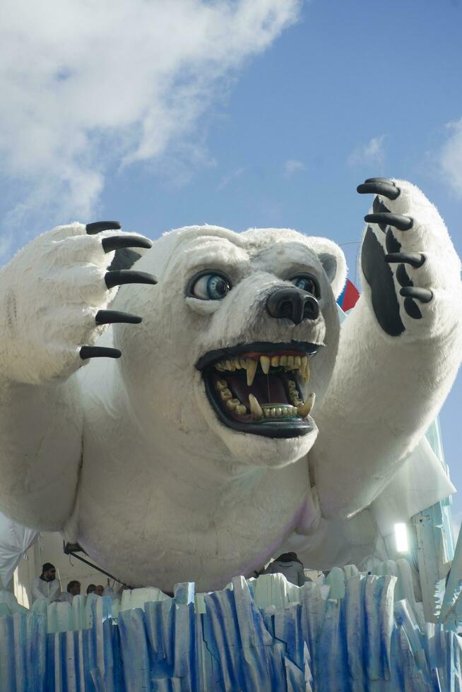 The carnival of Viareggio, the white bear photo