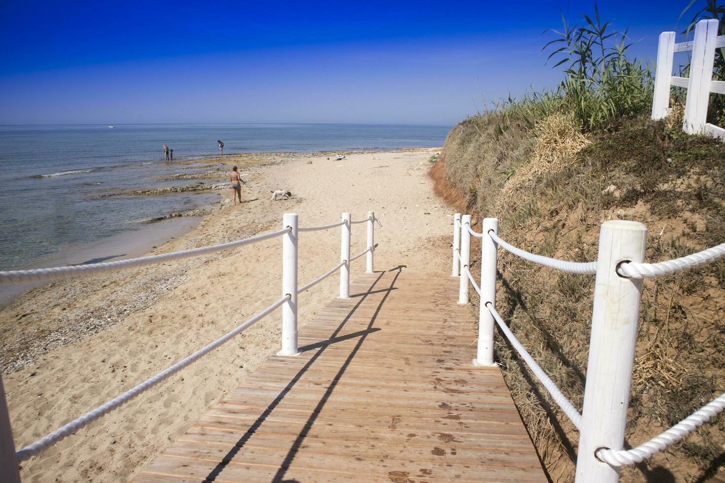 Walkway for disabled people photo