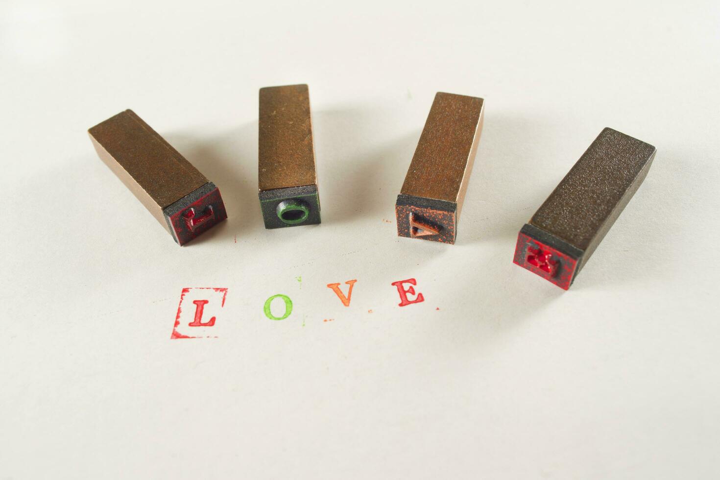 Written, love, with small stamps photo