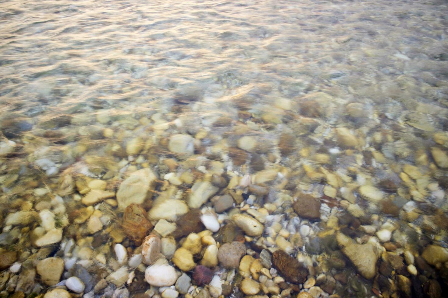 Stones in the river bed photo