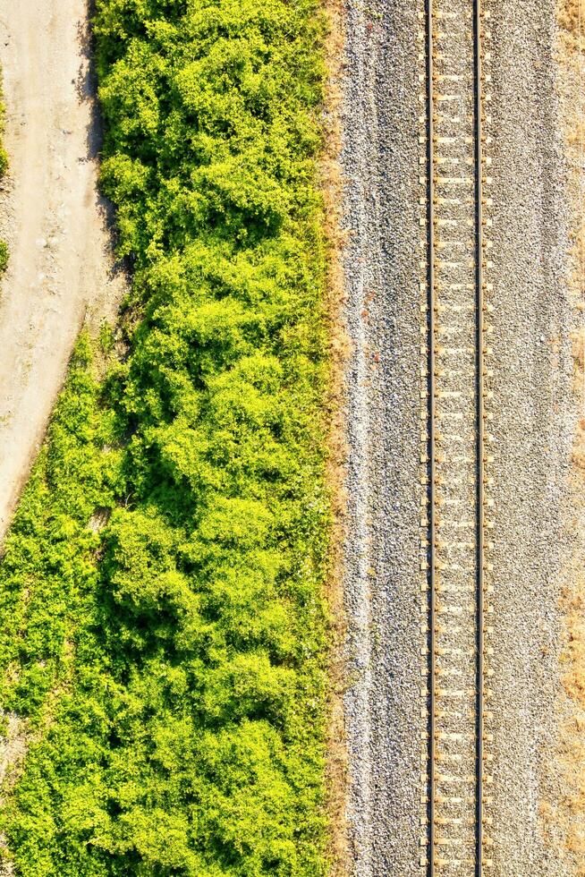 Single train track photo