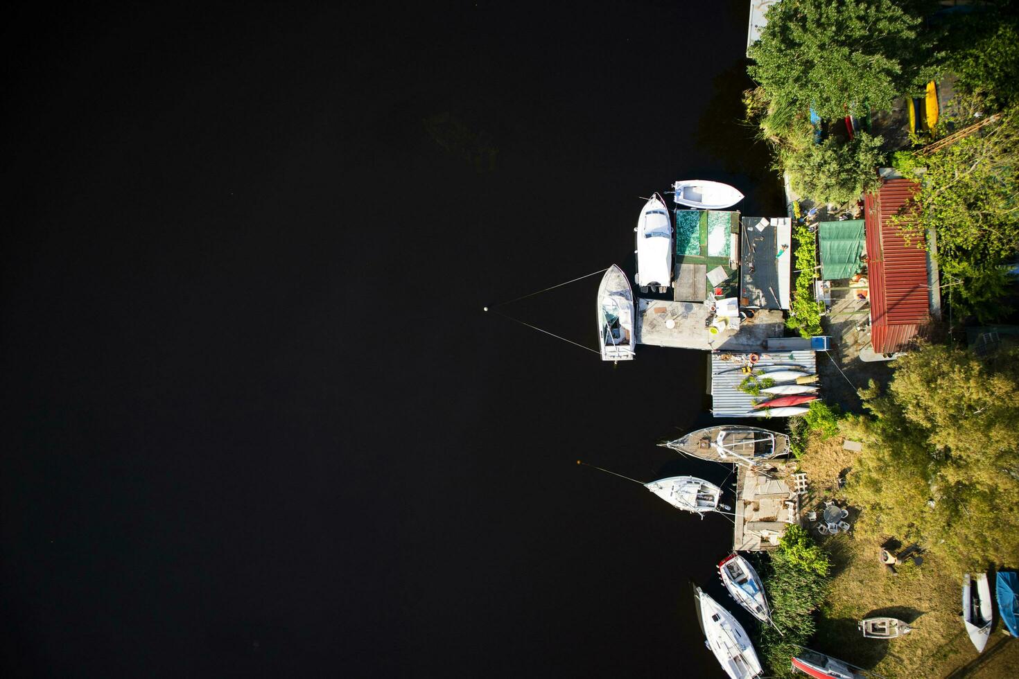 Small port on the lake photo