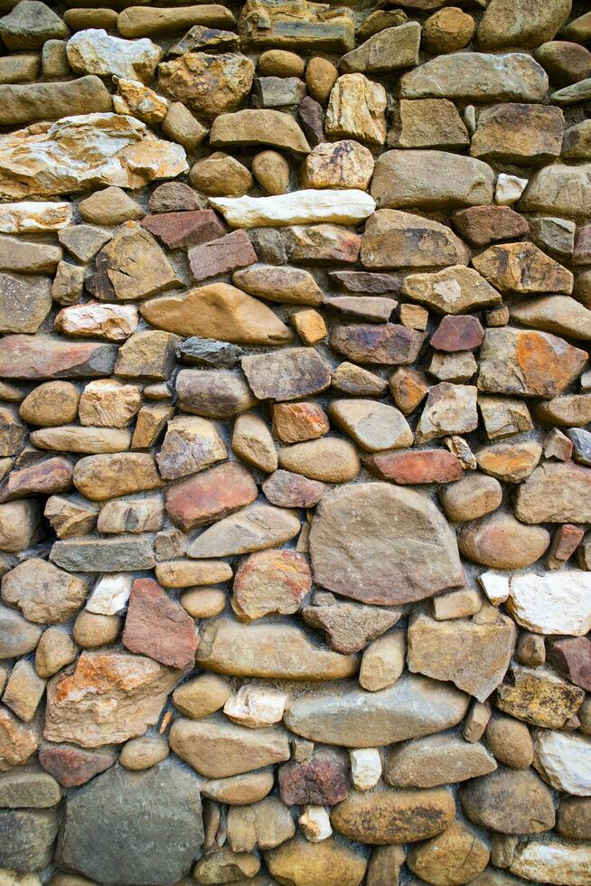 River stone wall photo