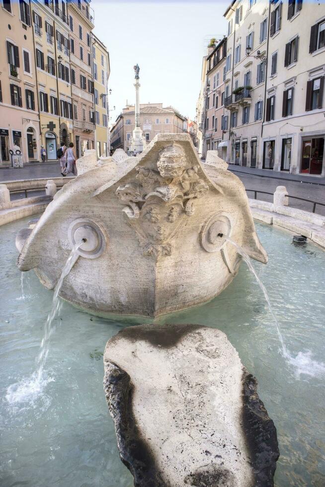 el barcaccia Roma fuente foto