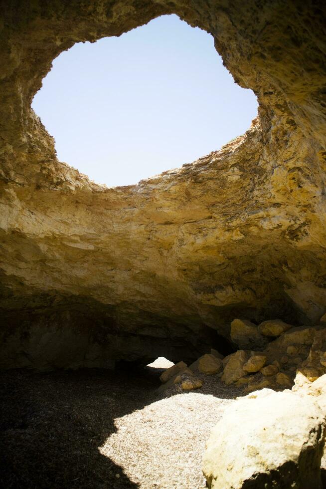 Opening of a natural cave photo