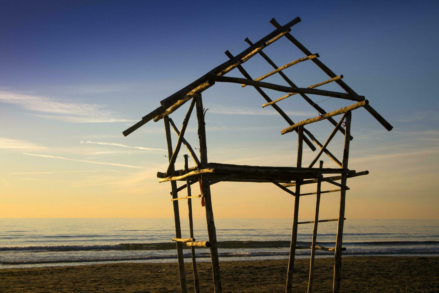 Skeleton of a hut photo