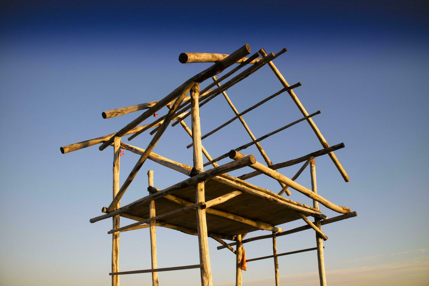 Basic structure for a hut photo