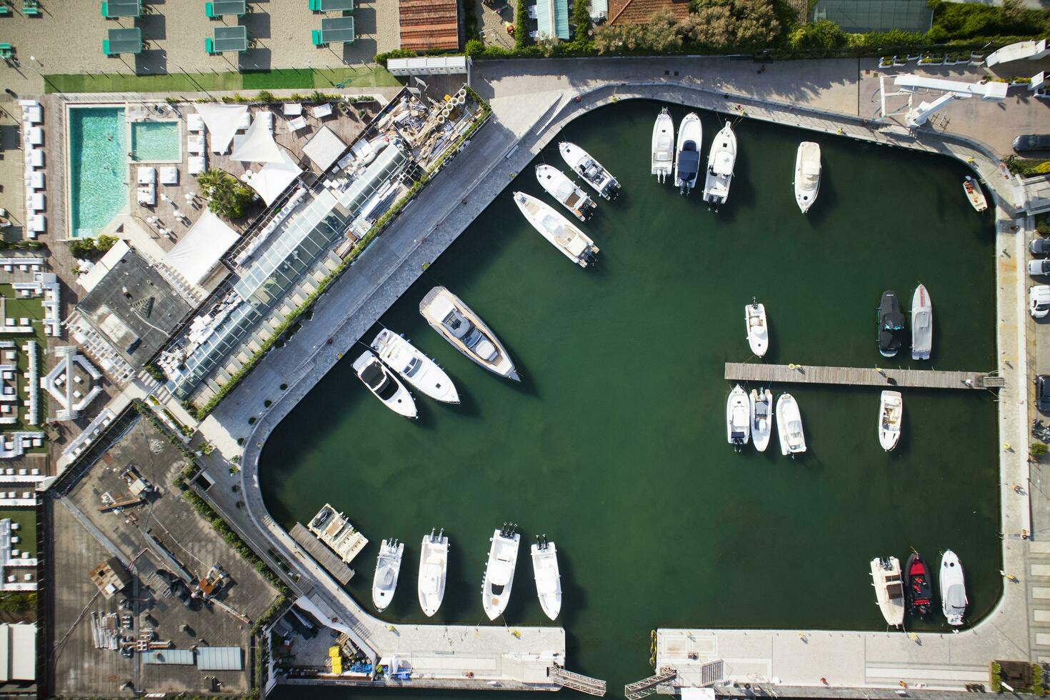 Small port seen from above photo