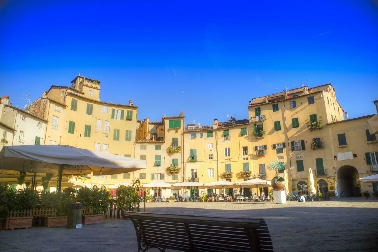 Piazza of the amphitheater of Lucca photo