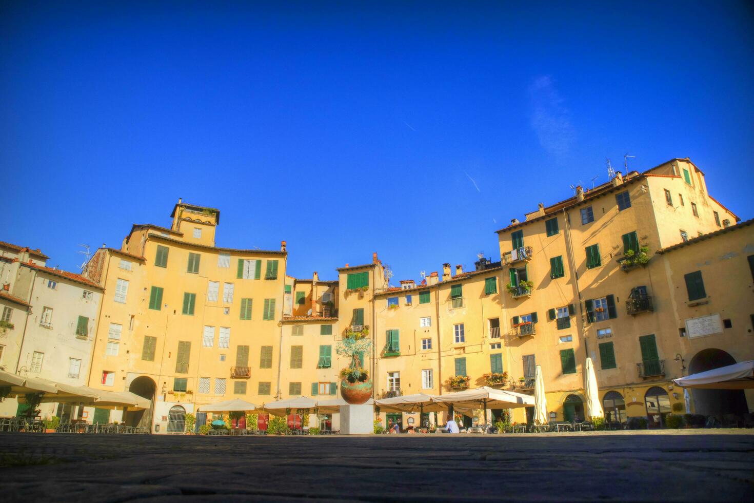 Piazza of the amphitheater of Lucca photo