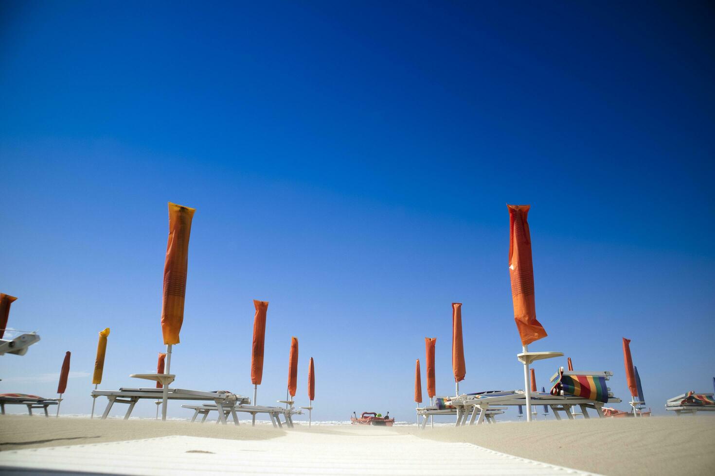 Viareggio the beach in autumn photo