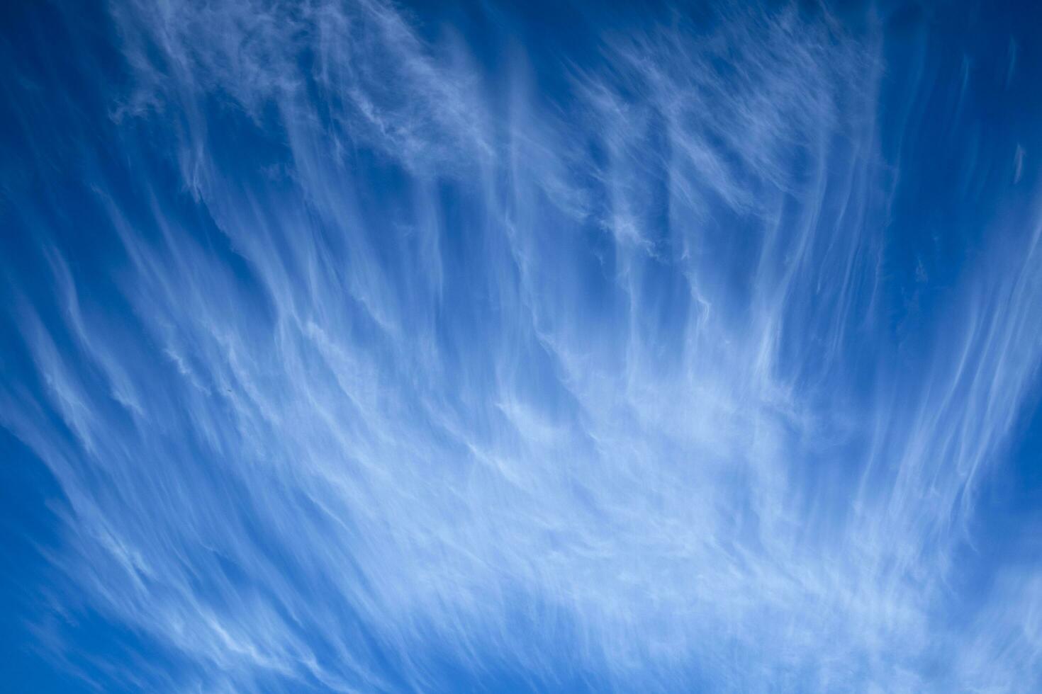 Sky with layered white clouds photo