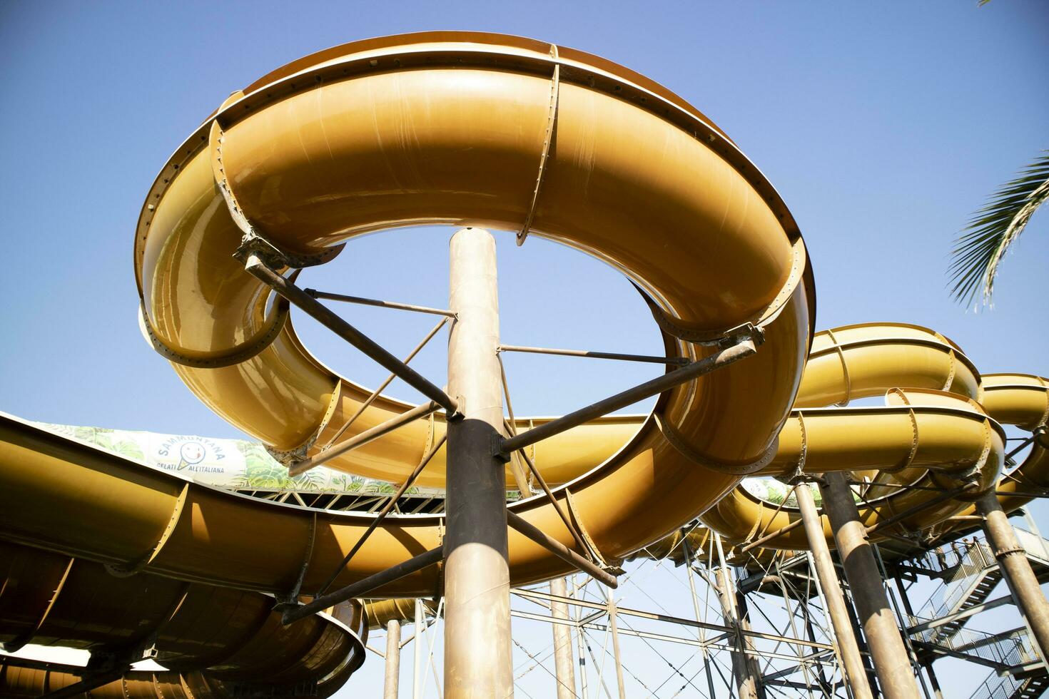 The attraction of the Anaconda at the water park photo