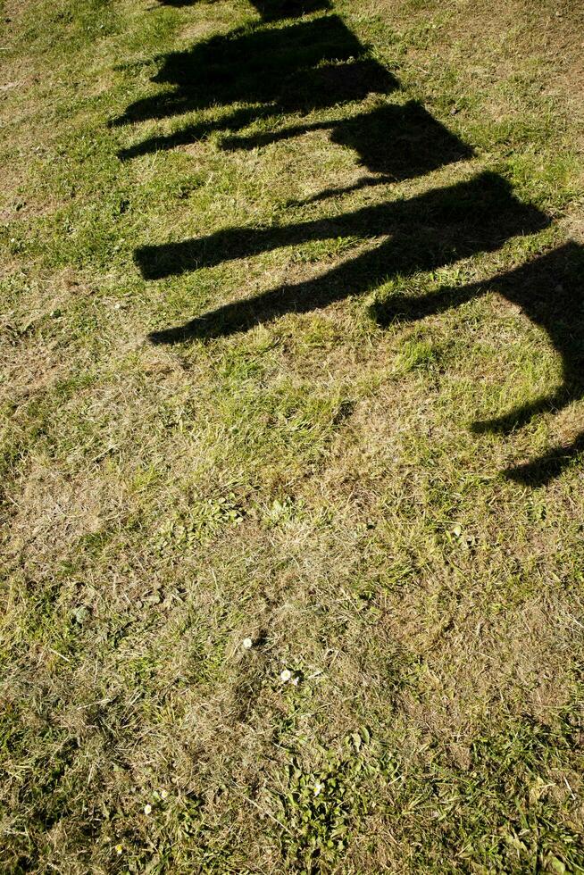 The shadow of clothes hanging photo