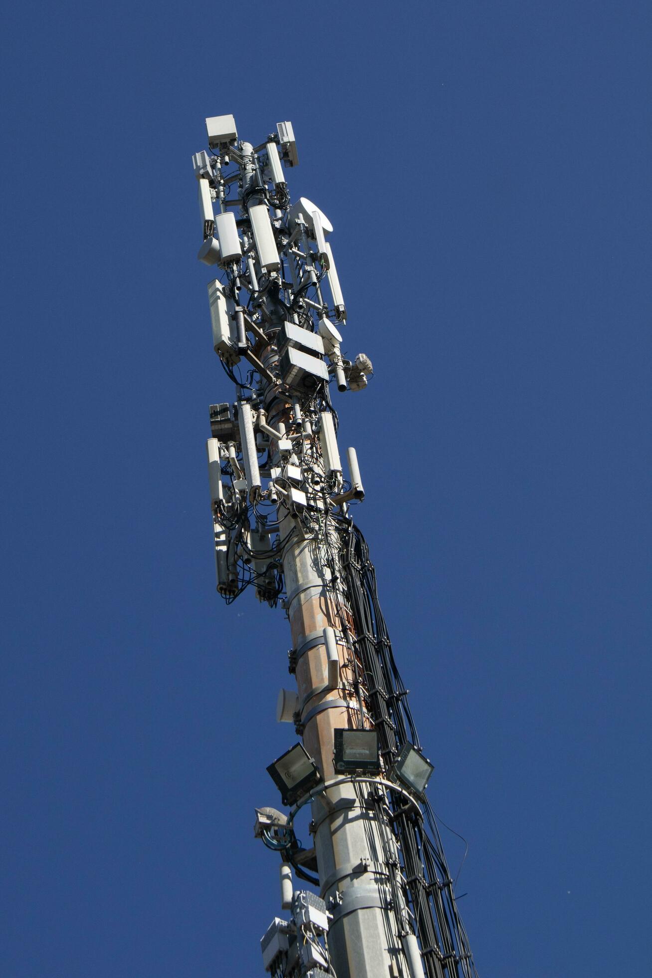 Trellis for the support of telephone repeaters 27089337 Stock Photo at