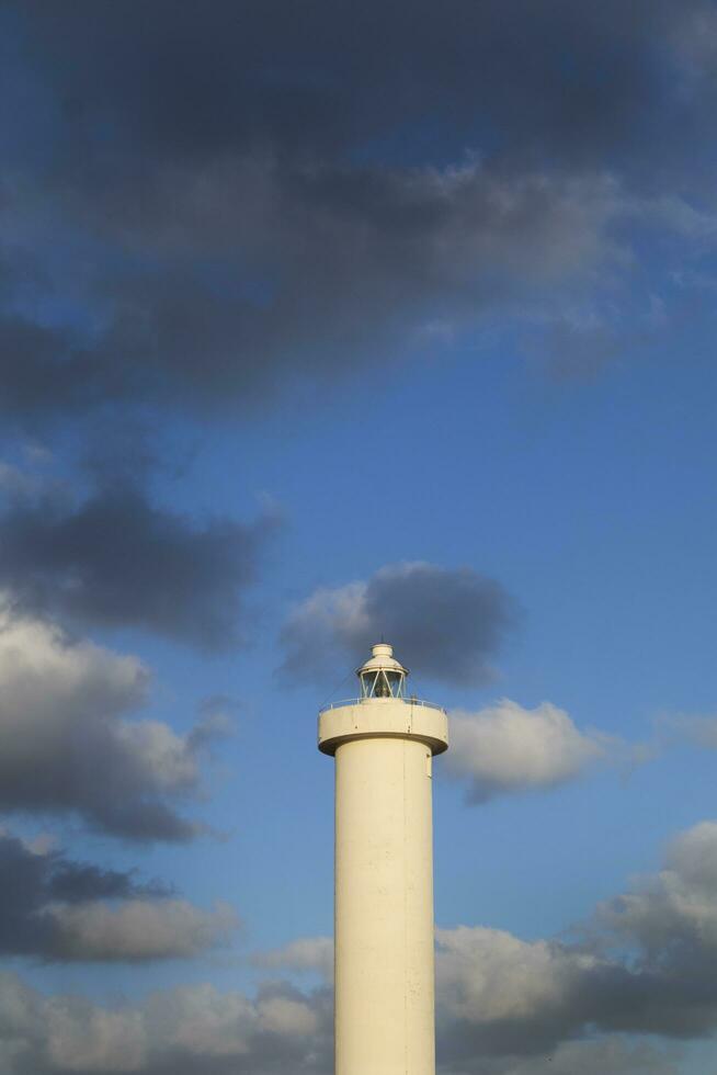 The lighthouse in the port of Viareggio Tuscany Italy photo