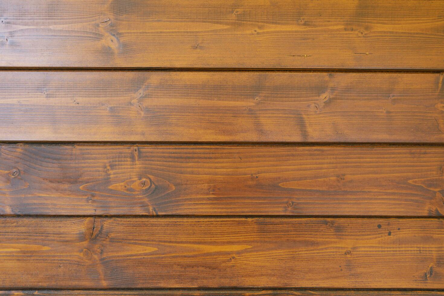 Brown colored fir wood planks wall photo