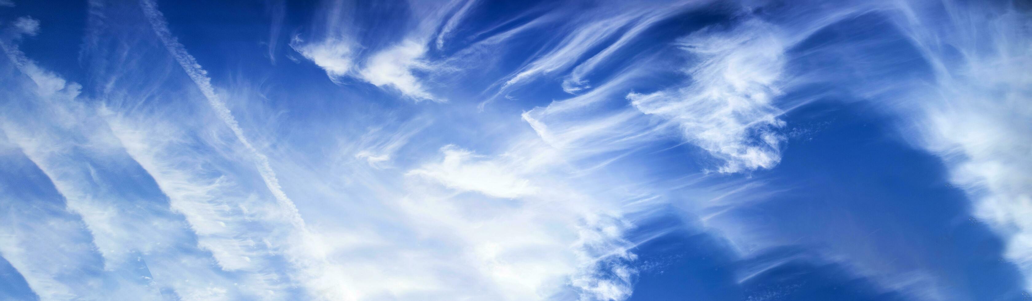 Panoramic view of the sky with clouds photo