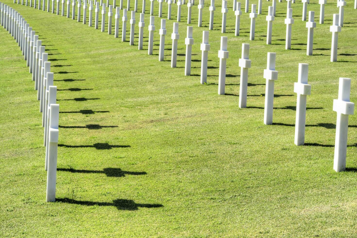The white crosses of the war cemetery in Florence photo
