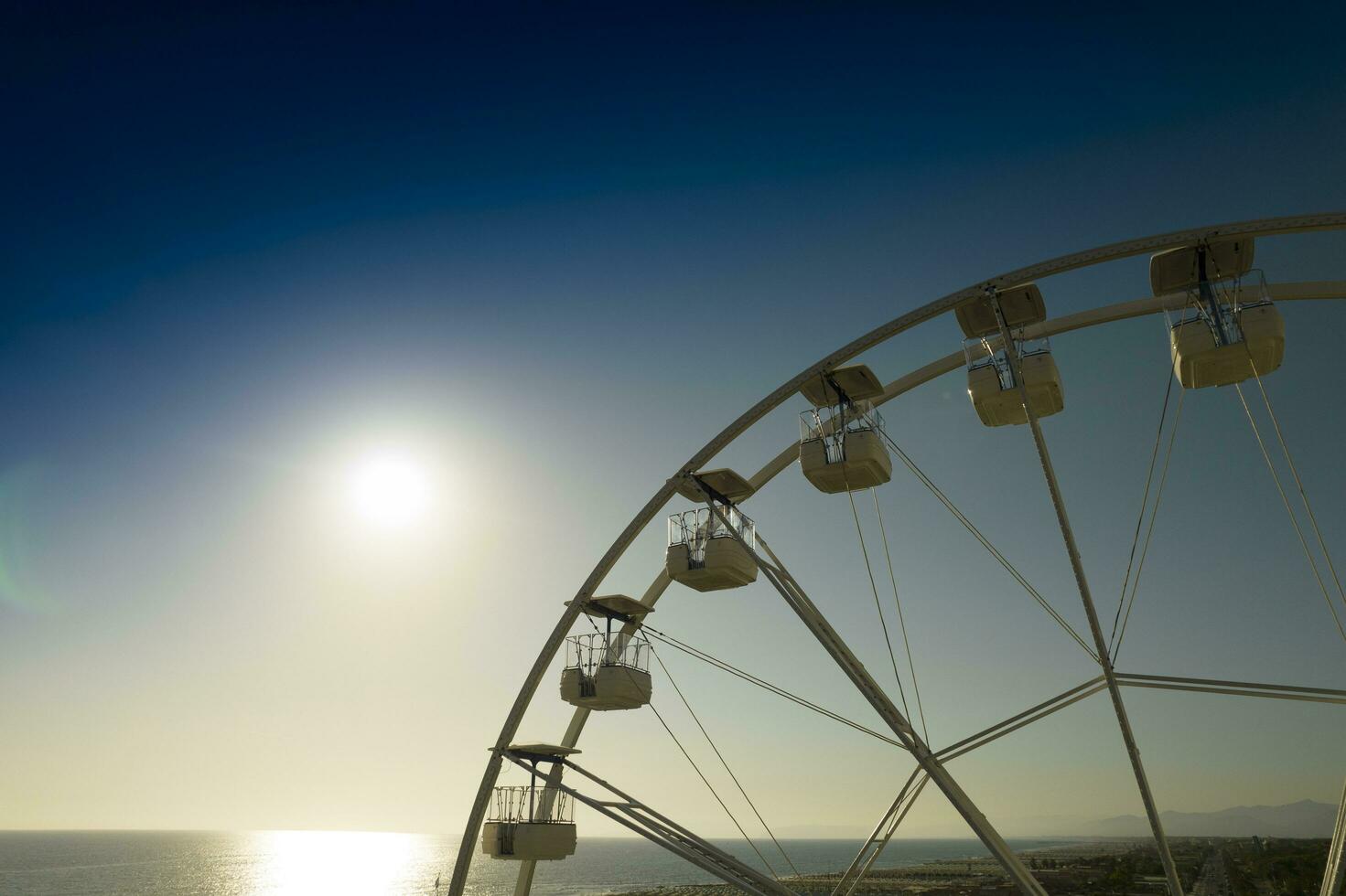 Photographic detail of a Ferris wheel photo