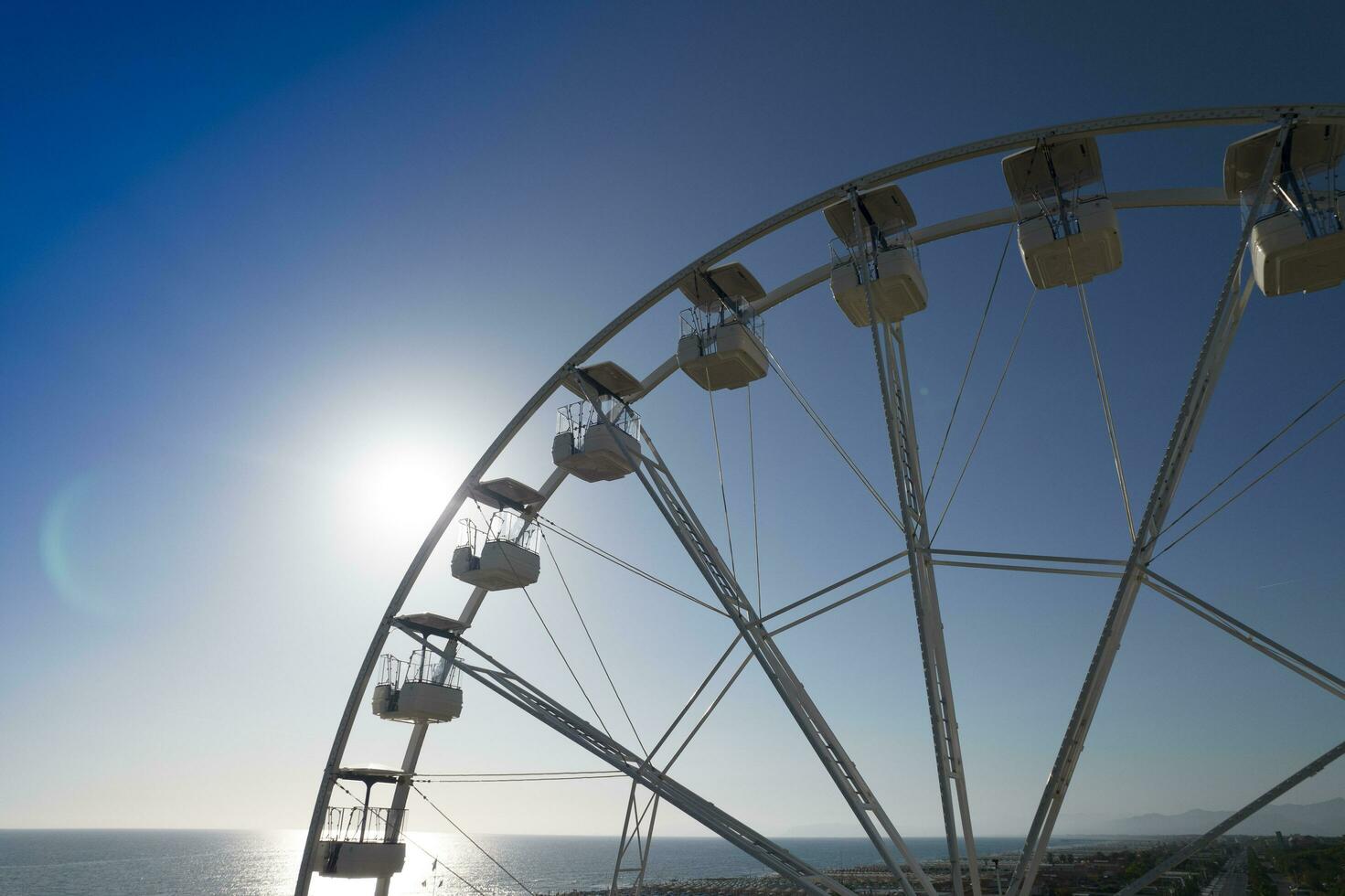 Photographic detail of a Ferris wheel photo