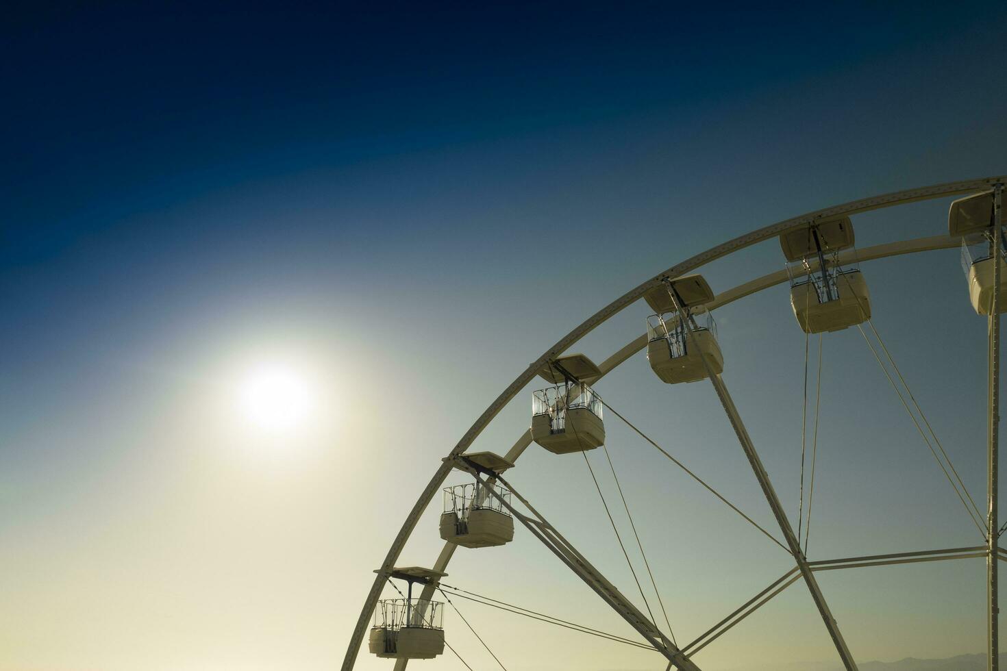 Photographic detail of a Ferris wheel photo