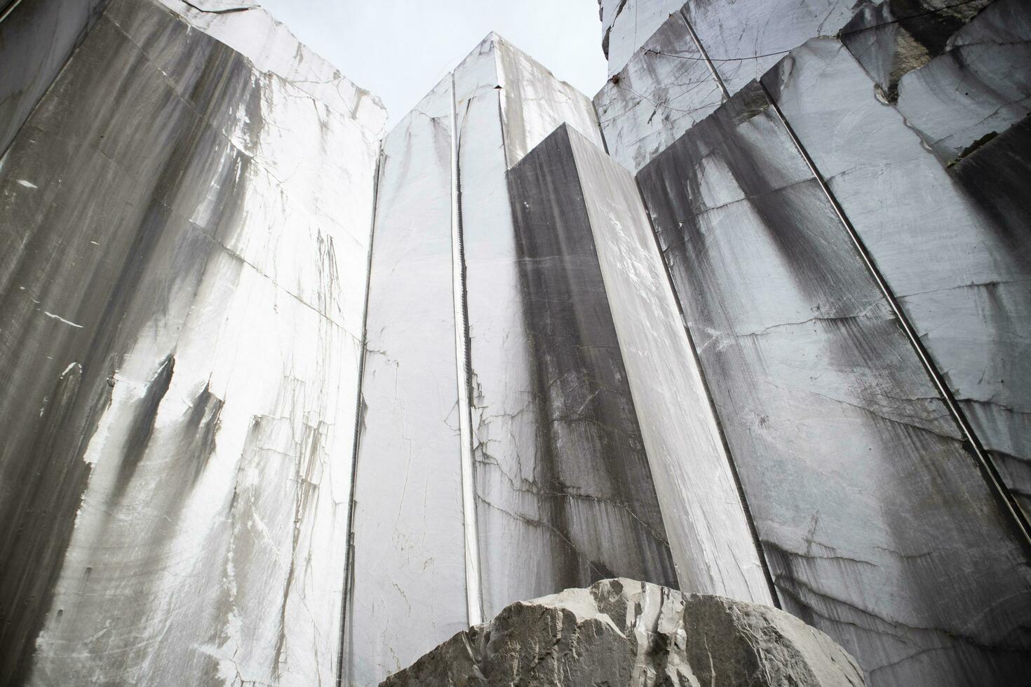 Abandoned marble quarry on the Apuan Alps photo