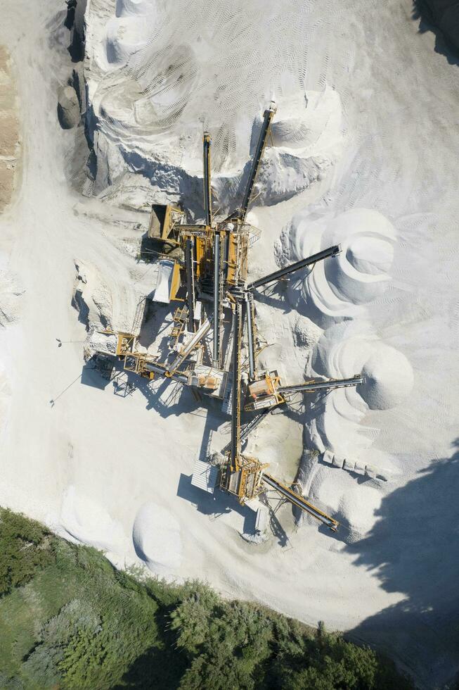 Factory for the production of stones for construction photo