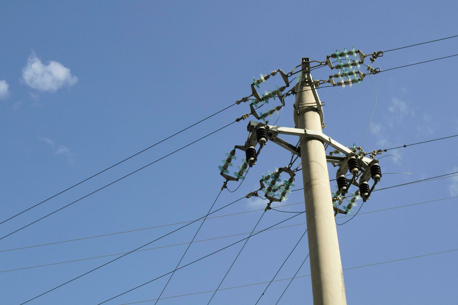 Poles for the distribution of electricity for civil use photo