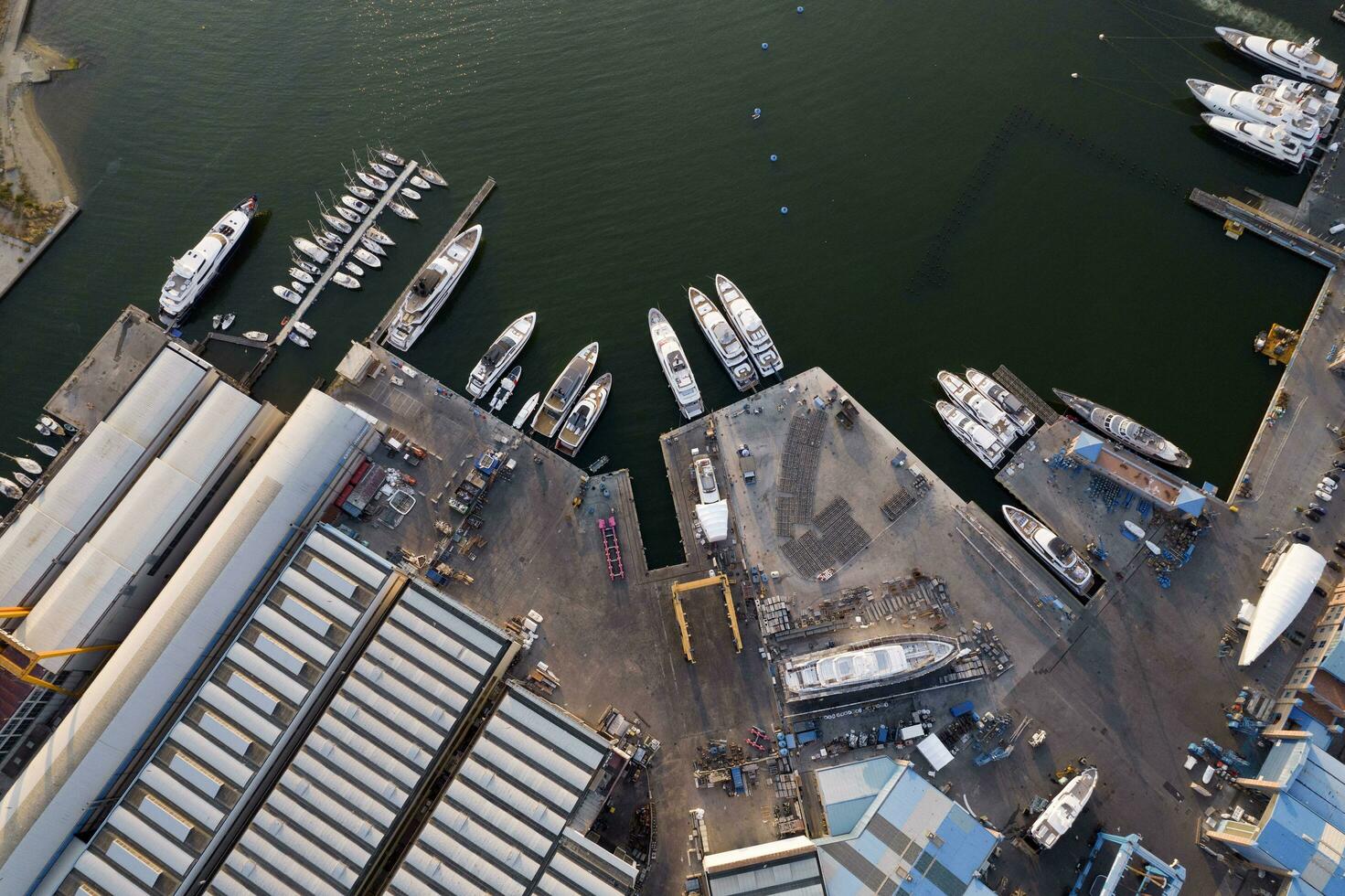 Aerial view of the touristic port of Viareggio Tuscany photo