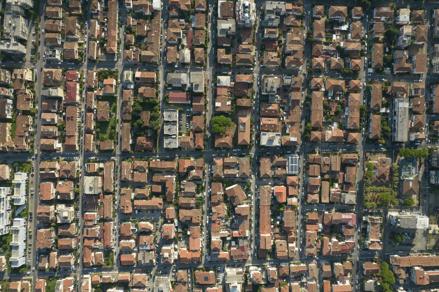 Aerial view of an urbanized area photo