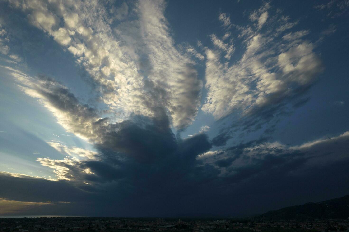 Black clouds towards the end of the day photo