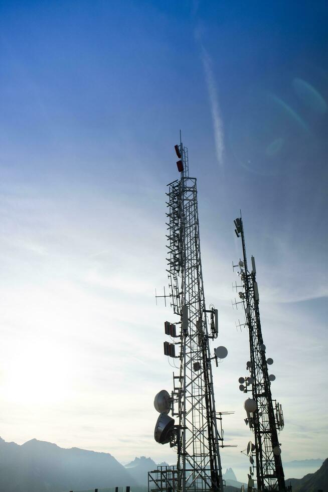 fotográfico documentación de telecomunicaciones antenas y datos intercambiar foto