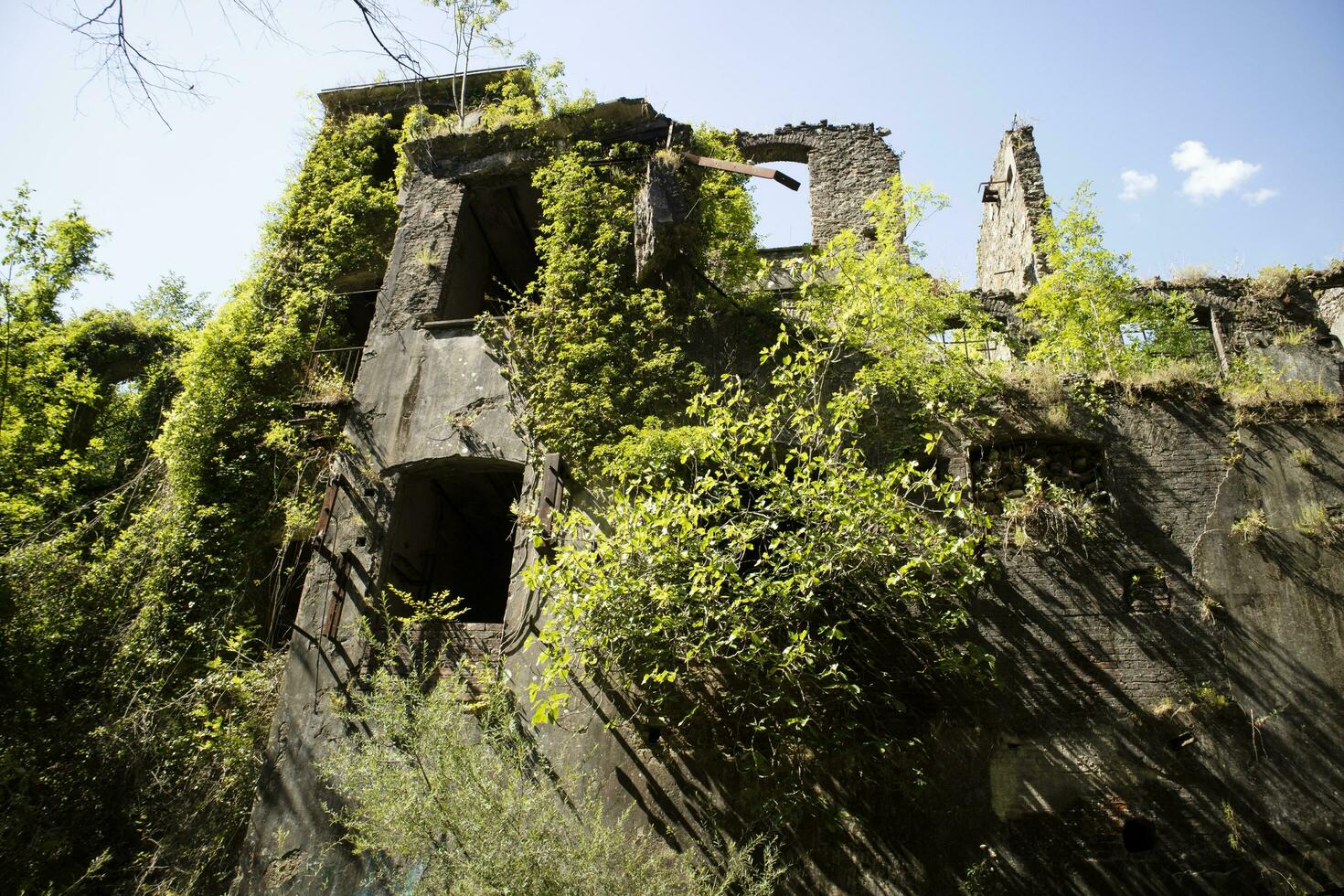 Photographic documentation of an old abandoned factory photo