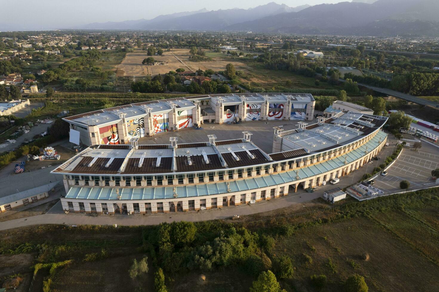 Aerial view of the citadel of the carnival Viareggio Tuscany photo