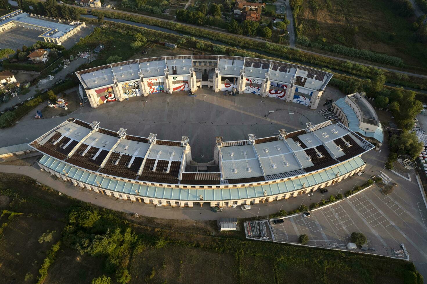 Aerial view of the citadel of the carnival Viareggio Tuscany photo