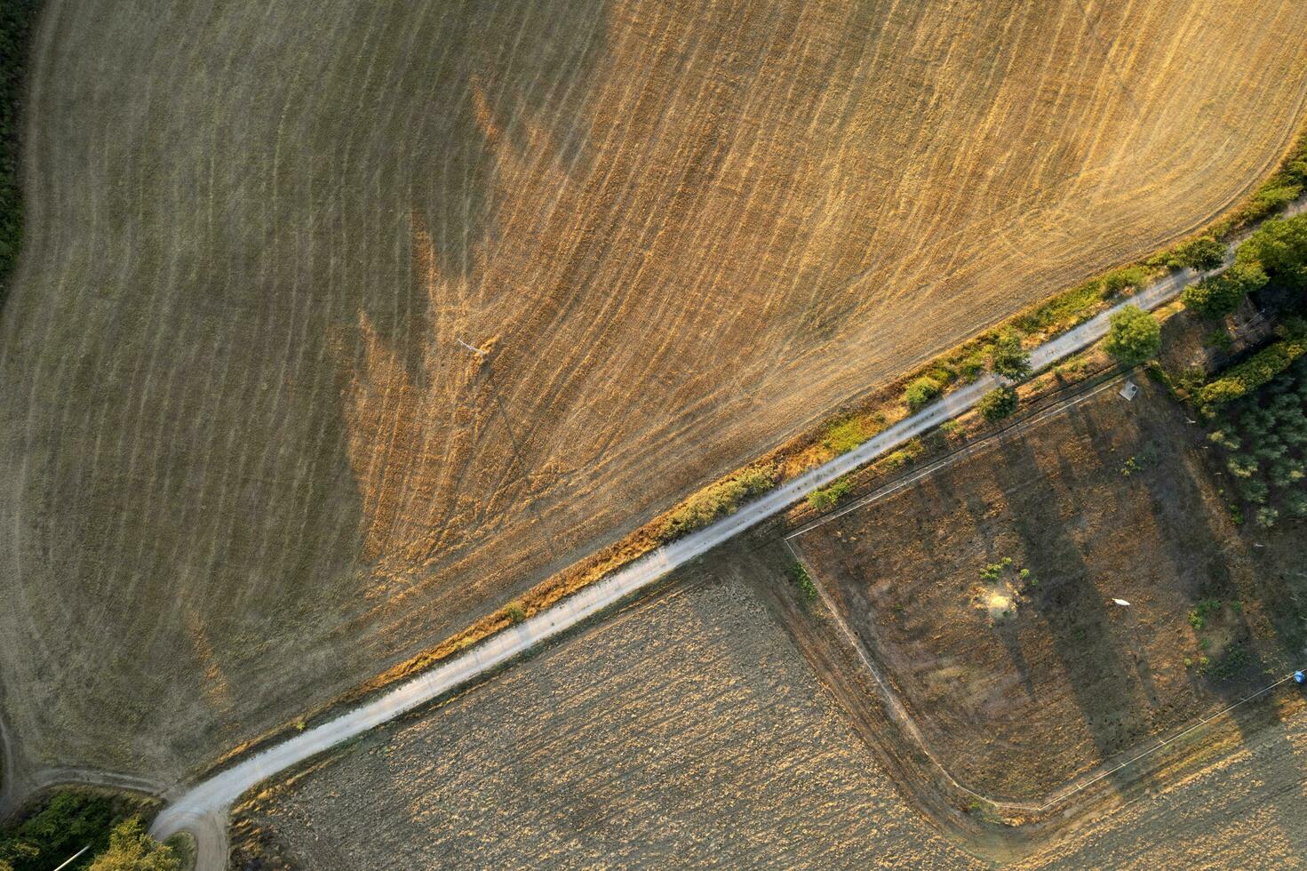 Aerial photographic documentation of the shape of the fields photo