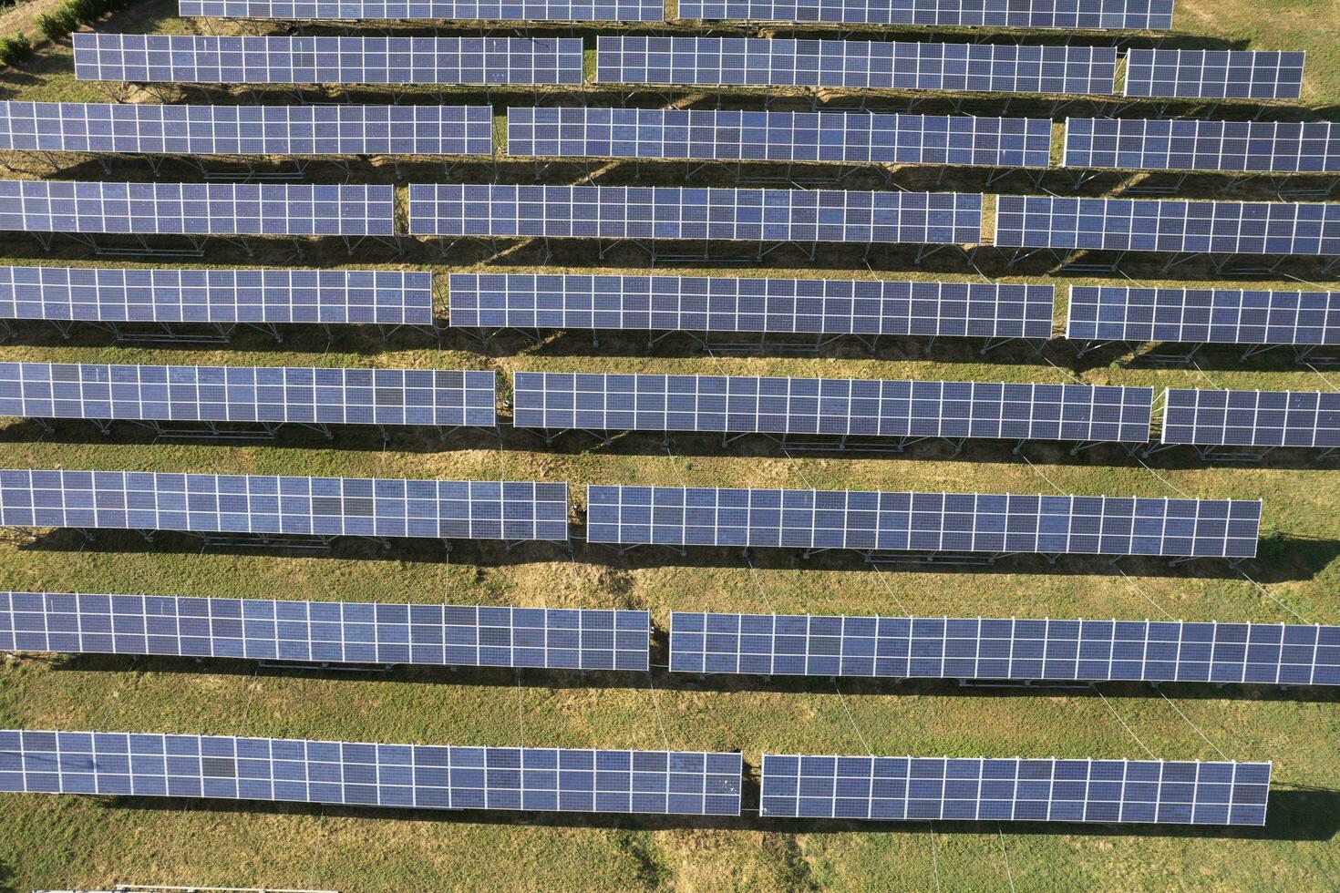 Aerial photographic documentation of a solar panel plant photo