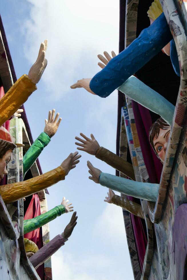 el papel maché mascaras de el viareggio carnaval foto