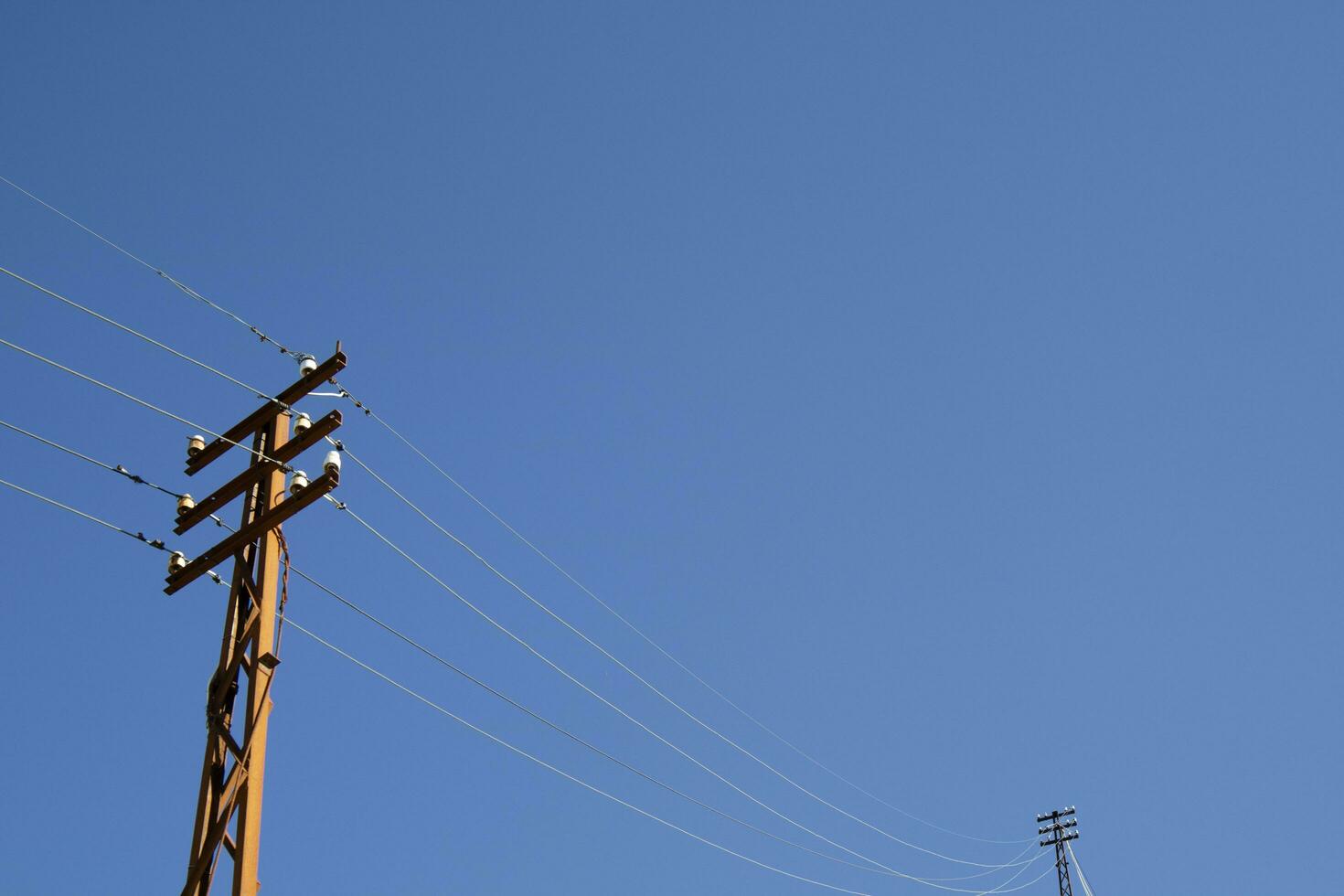 Photographic documentation of an old power line photo