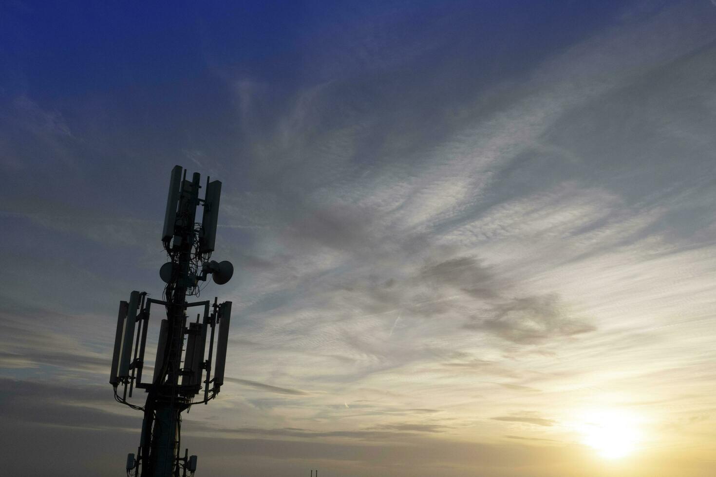 Photo shoot of a telephone repeater in the mountains