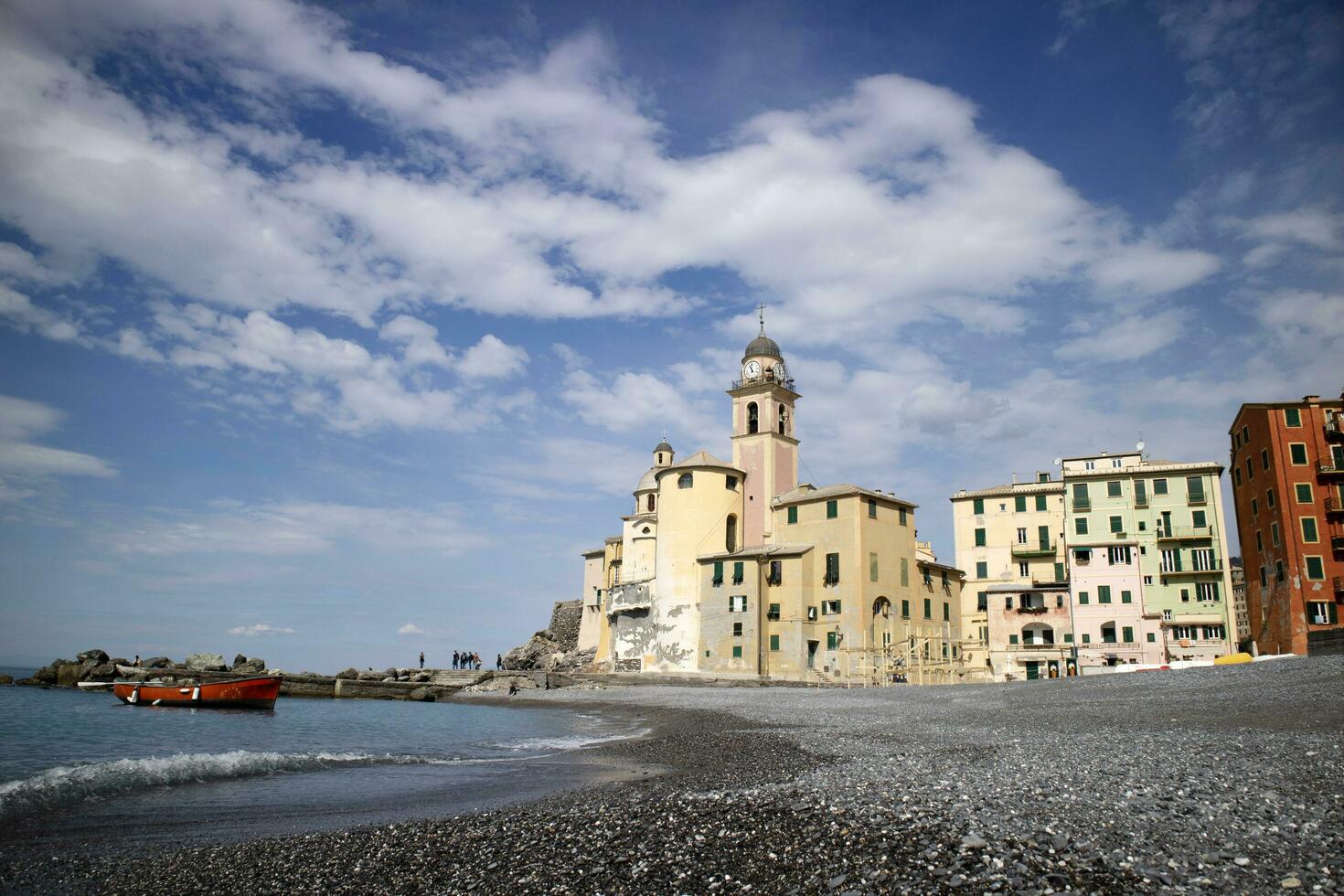 The characteristic village of Camogli Genoa Italy photo